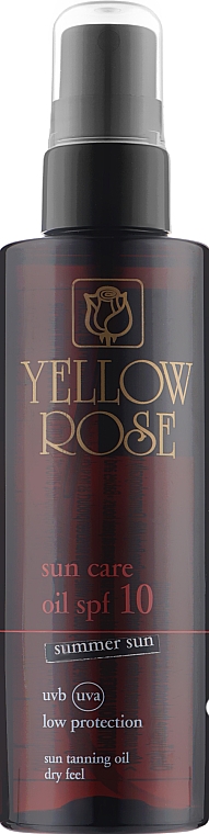 Масло-активатор загара "Летнее солнце" - Yellow Rose Sun Care Oil SPF10 Summer Sun  — фото N1