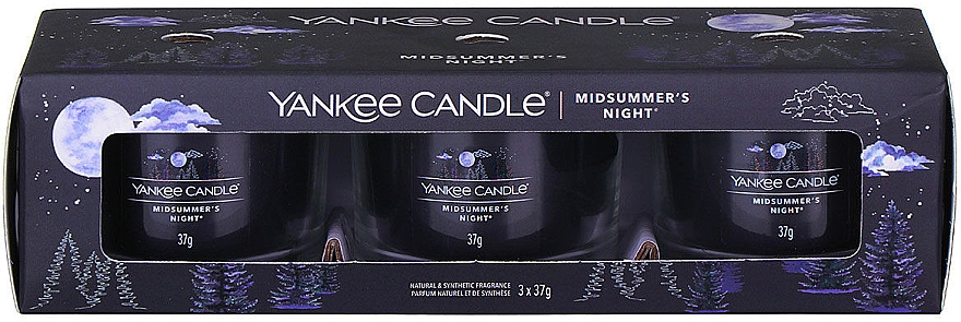 Набір ароматичних свічок "Літня ніч"  - Yankee Candle Midsummer's Night (candle/3x37g) — фото N1