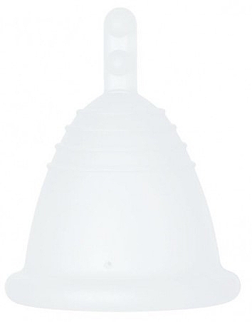 Менструальна чаша з ніжкою, розмір М, прозора - MeLuna Sport Shorty Menstrual Cup Stem — фото N1