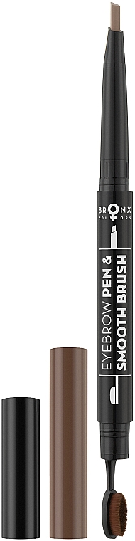 Карандаш для бровей и тушь 2 в 1 - Bronx Colors Eyebrow Pen & Smooth Brush 2 in 1 — фото N1