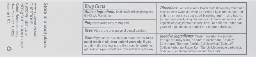 Зубная паста отбеливающая "Морозная мята" - Supersmile Ice Mint Professional Teeth Whitening Toothpast — фото N3