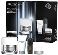 Парфумерія, косметика Набір - Shiseido Men Total Age Defense Program (cr/50ml + cleanser/30ml + concentrated/10ml + cr/10ml)