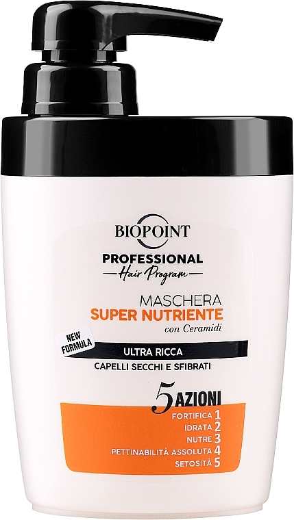 Маска "Ультра питательная" для поврежденных и сухих волос - Biopoint Super Nourishing Mask — фото N2