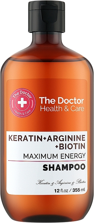 Шампунь "Максимальна сила" - The Doctor Health & Care Keratin + Arginine + Biotin Maximum Energy Shampoo