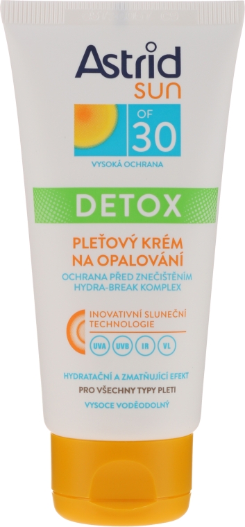 Солнцезащитный крем SPF 30 - Astrid Sun Detox Skin Cream SPF 30 — фото N3