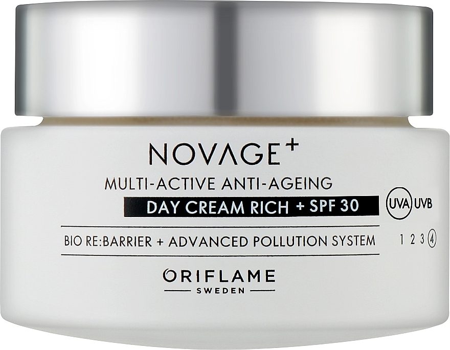 Насыщенный мультиактивный дневной крем для лица SPF30 - Oriflame Novage+ Multi-Active Anti-Ageing Day Cream Rich — фото N1