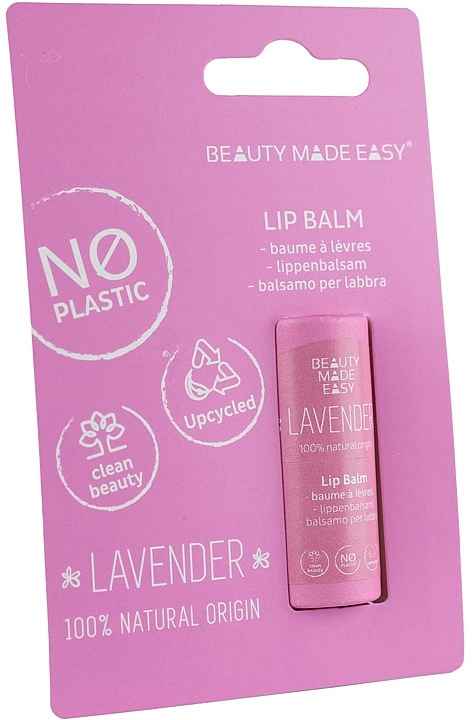 Бальзам для губ "Лаванда" - Beauty Made Easy Paper Tube Lip Balm Lavender — фото N1