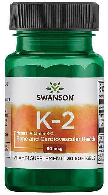 Харчова добавка "Вітамін K-2", 50 мг - Swanson Vitamin K-2 — фото N1