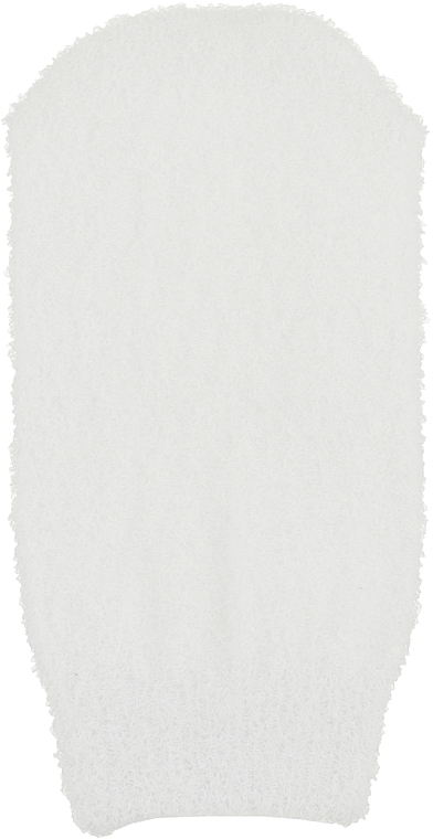 Рукавичка массажная синтетическая, белая - Balmy Naturel — фото N1