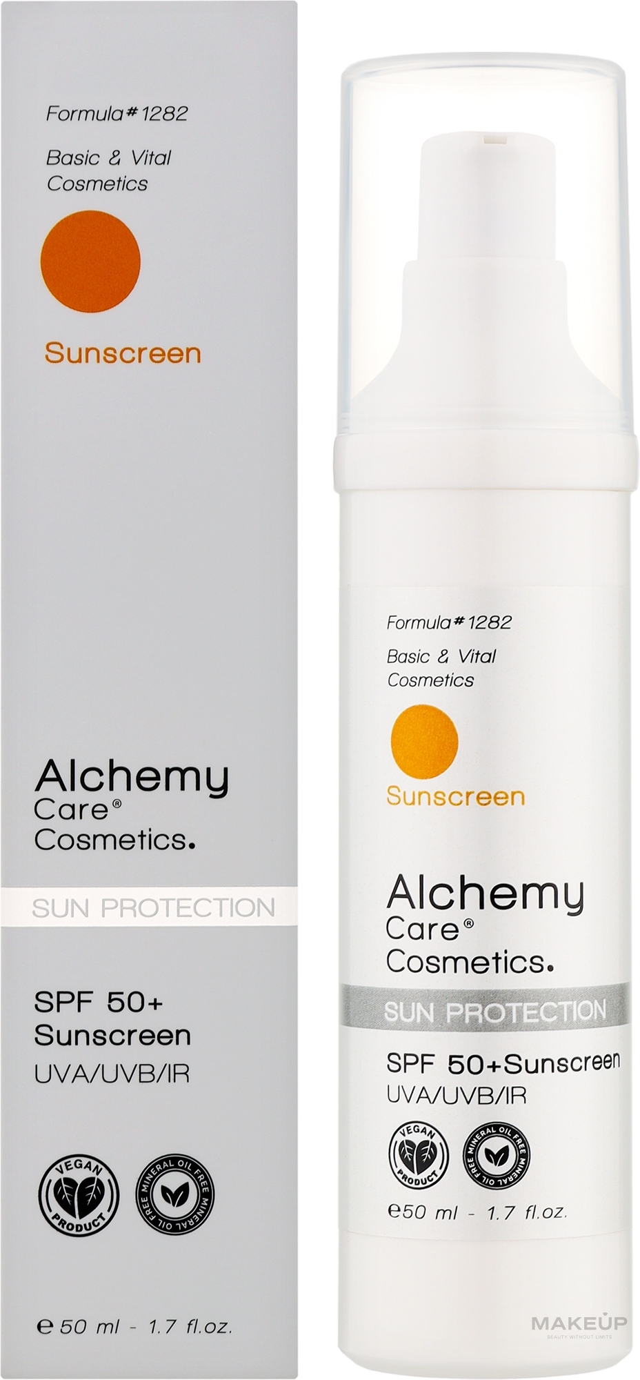 Сонцезахисний крем для обличчя з SPF50+ - Alchemy Care Cosmetics Sun Protection Sunscreen — фото 50ml