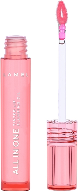 Олія-тінт для губ - LAMEL Make Up All in One Lip Tinted Plumping Oil