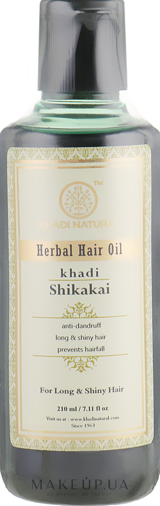 Натуральна олія для волосся "Шікакай" - Khadi Natural Ayurvedic Shikakai Hair Oil — фото 210ml
