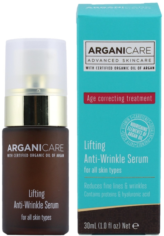 Підтягувальна сироватка проти зморщок - Arganicare Lifting Anti-Wrinkle Serum — фото N2