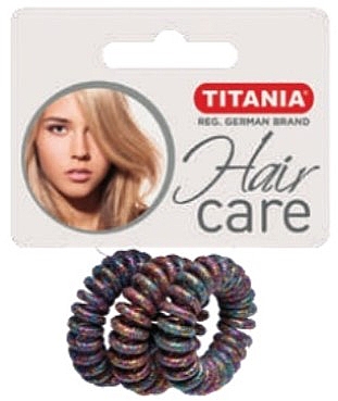 Резинка для волос пластмассовая "Anti Ziep", разноцветная, 3шт, диаметр 3,5см - Titania — фото N1