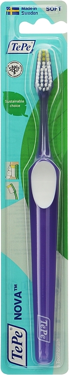 Зубная щетка Nova, мягкая, фиолетовая - TePe Nova Soft — фото N1