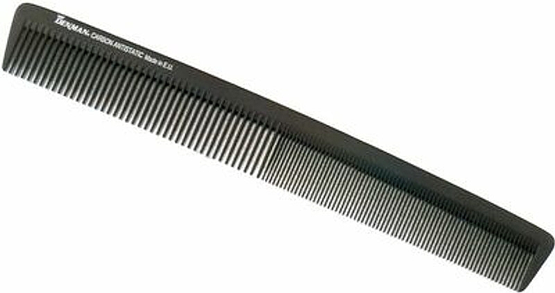 Гребінь для волосся DC08, чорний - Denman Carbon Barbering Comb — фото N1