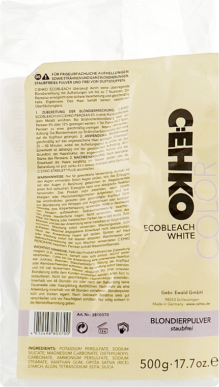 Блондирующий порошок "Белый" - C:EHKO Color Cocktail Ecobleach White