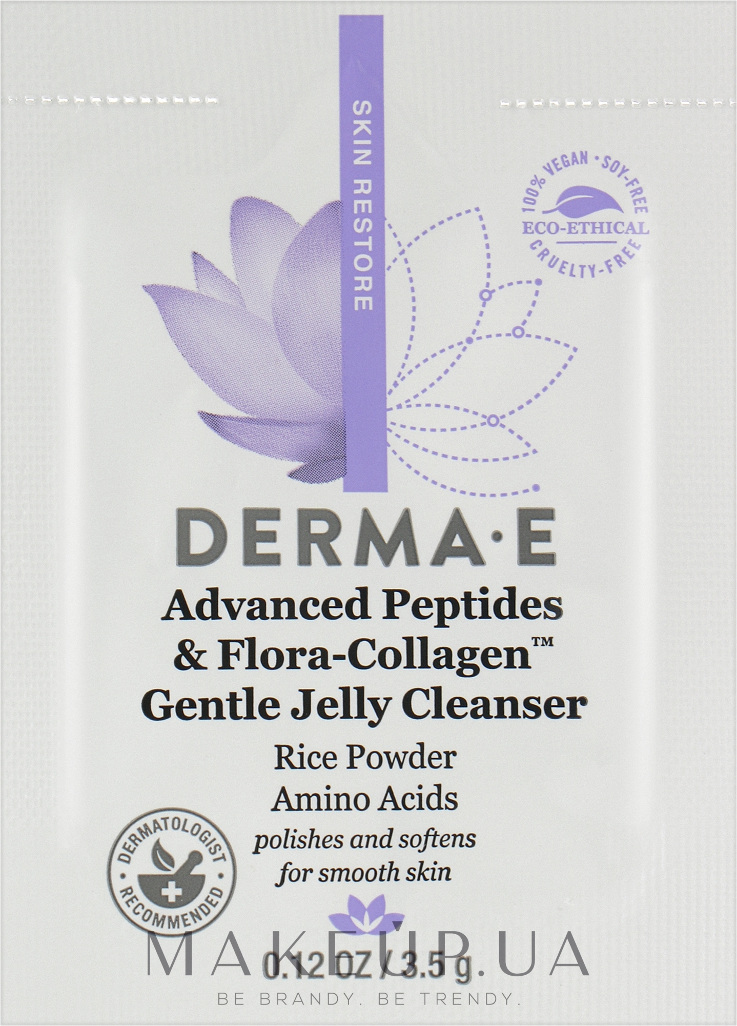 Нежное очищающее гель-желе с усовершенствованными пептидами - Derma E Advanced Peptides & Flora-Collagen (пробник) — фото 3.5g