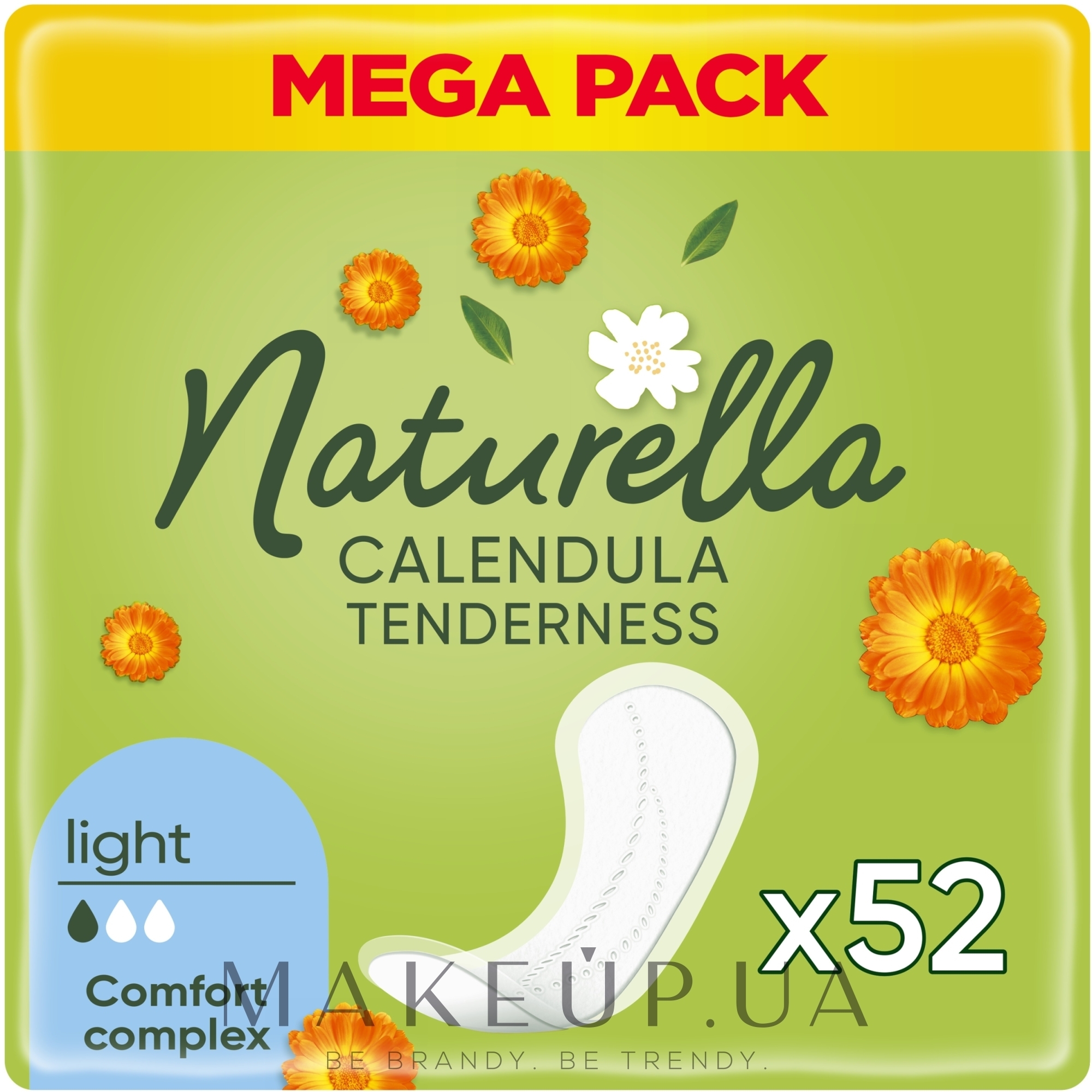Щоденні гігієнічні прокладки "М'якість календули", 52 шт - Naturella Calendula Tenderness Light — фото 52шт