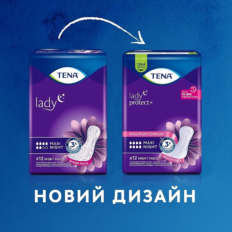 Урологические прокладки TENA Lady Maxi Night, 12 шт. - TENA — фото N3