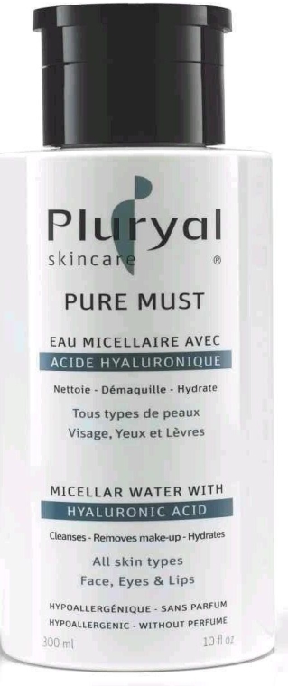 Міцелярна вода з гіалуроновою кислотою - Pluryal Skin Care Micellar Water