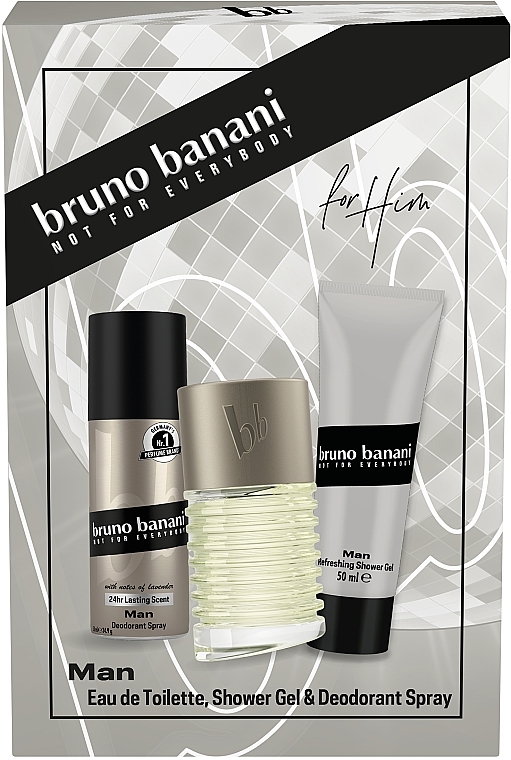 Bruno Banani Man - Набор (edt/50ml + sh/gel/50ml + deo/50ml) — фото N3