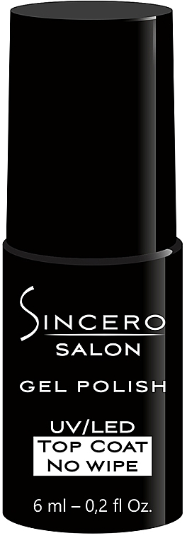 Верхнее гелевое покрытие для ногтей - Sincero Salon Gel Polish Top Coat No Wipe — фото N1