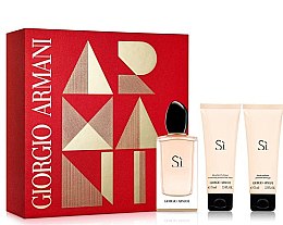 Парфумерія, косметика Giorgio Armani Si - Набір (edp 100ml + b/l 75ml + sh/g 75ml)