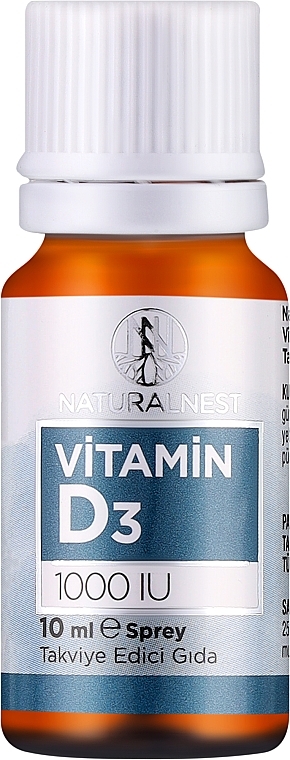 Диетическая добавка "Витамин D3", спрей - NaturalNest Vitamin D3 1000 UI — фото N1