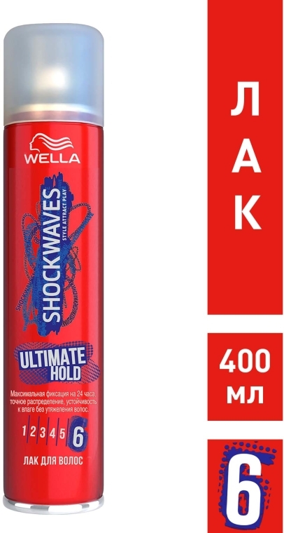 Лак для волосся "Максимальна фіксація" - Wella ShockWaves Ultramate Hold — фото N2