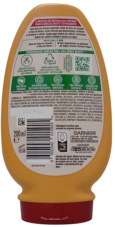 Кондиціонер для пошкодженого волосся - Garnier Ultra Suave Seiva Reparadora Conditioner — фото N2