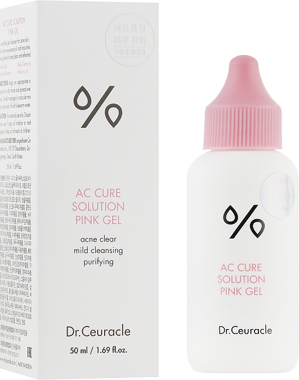 Себорегулювальний очищувальний гель для вмивання - Dr.Ceuracle Ac Care Solution Pink Gel