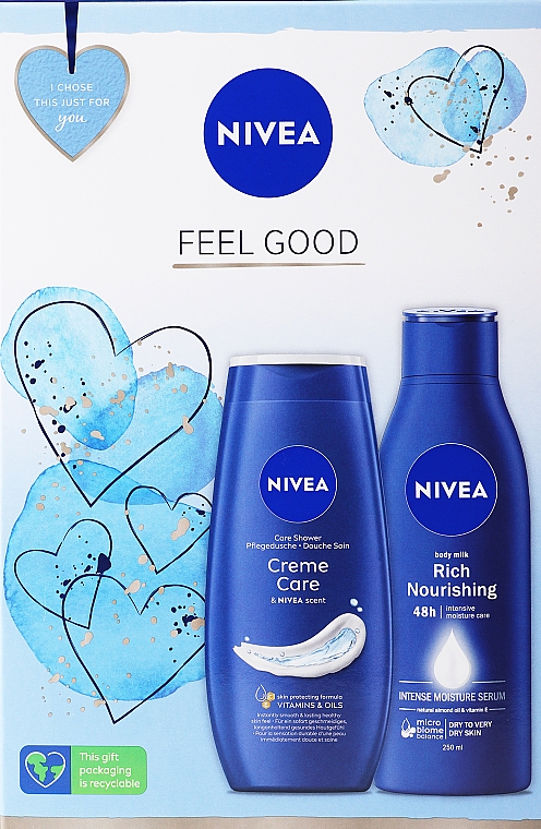 Набір - NIVEA Feel Good (sh/gel/250ml + b/milk/250ml) — фото N1