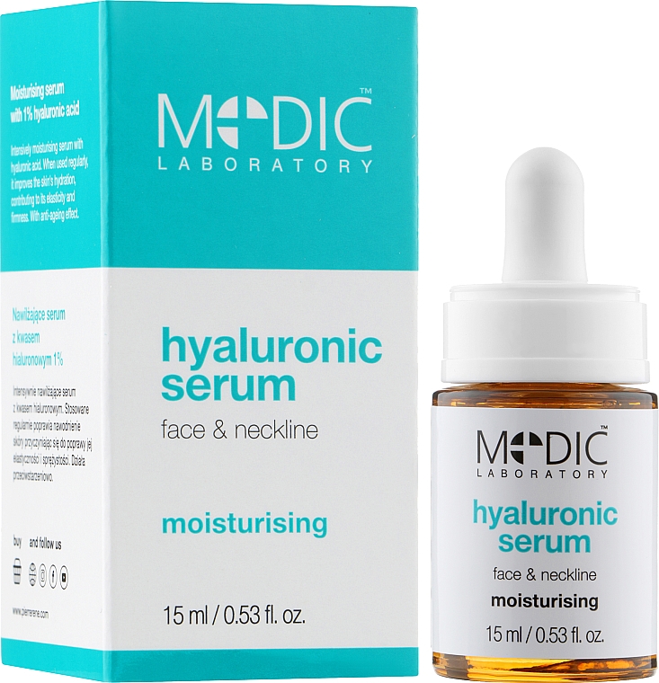 Сыворотка для лица с гиалуроновой кислотой - Pierre Rene Medic Laboratory Hyaluronic Serum Face & Neckline Moisturising — фото N3