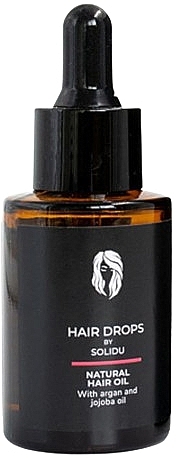 Масло для волос - Solidu Hair Drops Natural Hair Oil With Argan And Jojoba Oil — фото N3