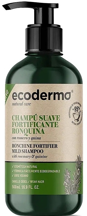 Шампунь для укрепления волос - Ecoderma Ronchine Fortifier Mild Shampoo — фото N1