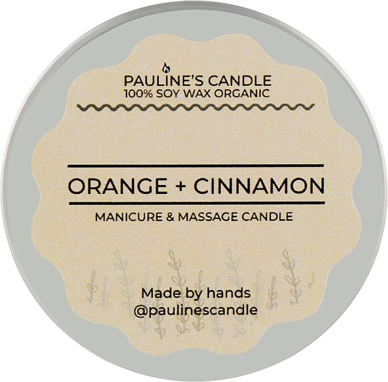 Массажная свеча "Апельсин и корица" - Pauline's Candle Orange & Cinnamon Manicure & Massage Candle — фото N3