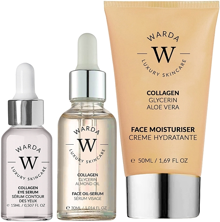 Набір - Warda Collagen Revive & Firm Set (serum/30ml + cr/50ml + eye/serum/15ml) — фото N3