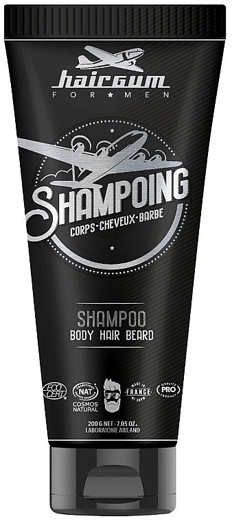 Шампунь для волос, бороды и тела - Hairgum For Men Hair, Beard & Body Shampoo — фото N1