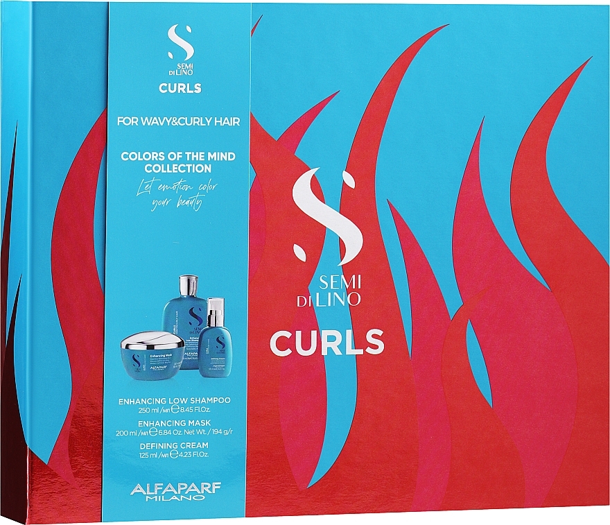 Набір - AlfaParf Holiday Kit Curls 2022 (shampoo/250ml + mask/200ml + cr/125ml)