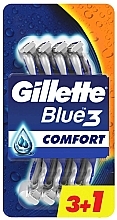 Набор одноразовых станков для бритья, 3+1 шт - Gillette Blue 3 Comfort — фото N1