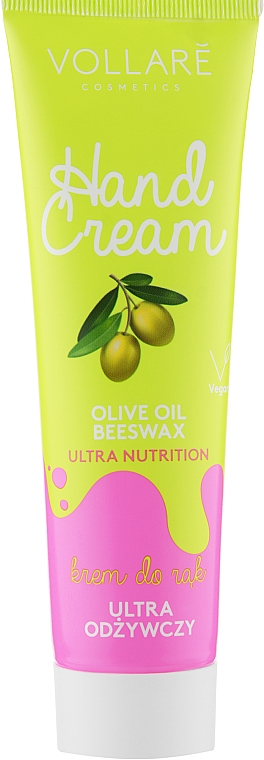 Живильний і захисний крем для рук - Vollare Cosmetics De Luxe Hand Cream Ultra Nutrition — фото N1