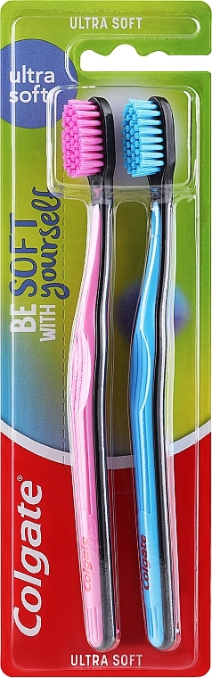 Набор ультрамягких зубных щеток, 2 шт., дизайн 1 - Colgate Ultra Soft — фото N1
