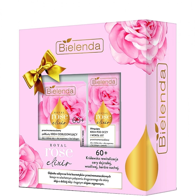 Набір - Bielenda Royal Rose Elixir (f/cr/50ml + eye/cr/15ml) — фото N1