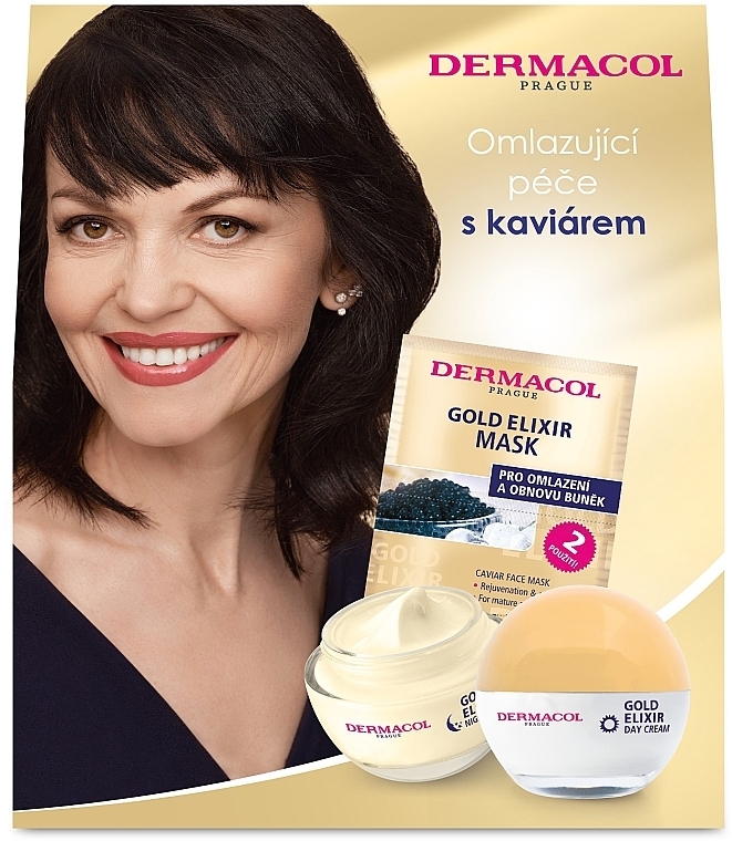 Набір - Dermacol Gold Elixir l (cr/2x50ml + mask2x8g) — фото N1