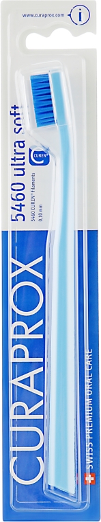 Зубна щітка CS 5460 "Ultra Soft", D 0,10 мм, світло-блакитна, синя щетина - Curaprox — фото N2