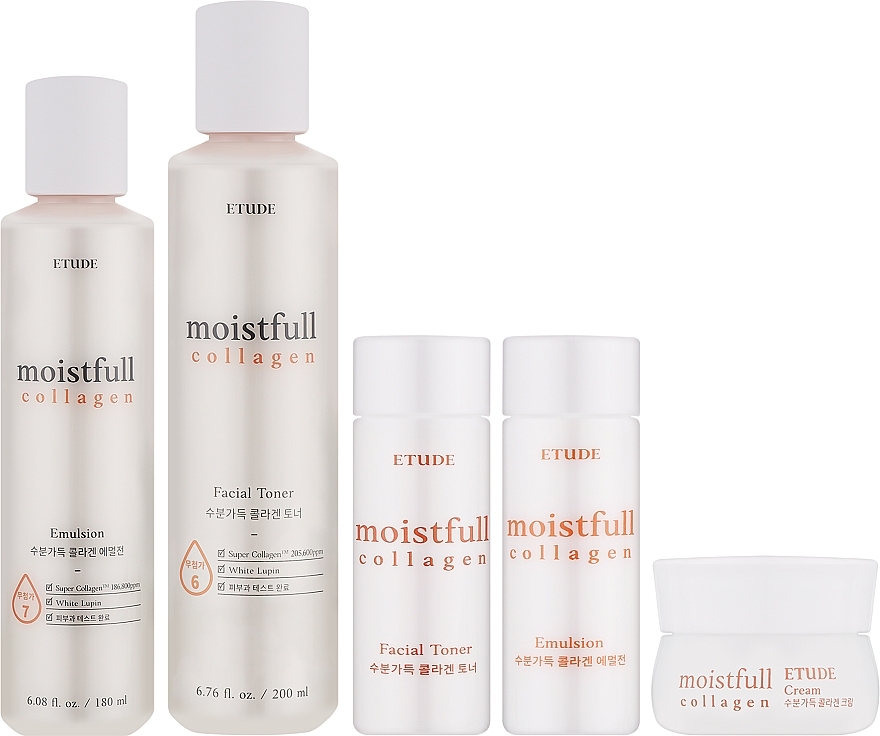 Набор, 5 продуктов - Etude Moistfull Collagen Set — фото N1