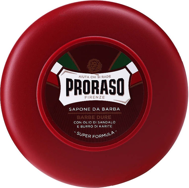 Мыло для бритья жесткой щетины с экстрактом карите и сандаловым маслом - Proraso Red Line Emollient Soap