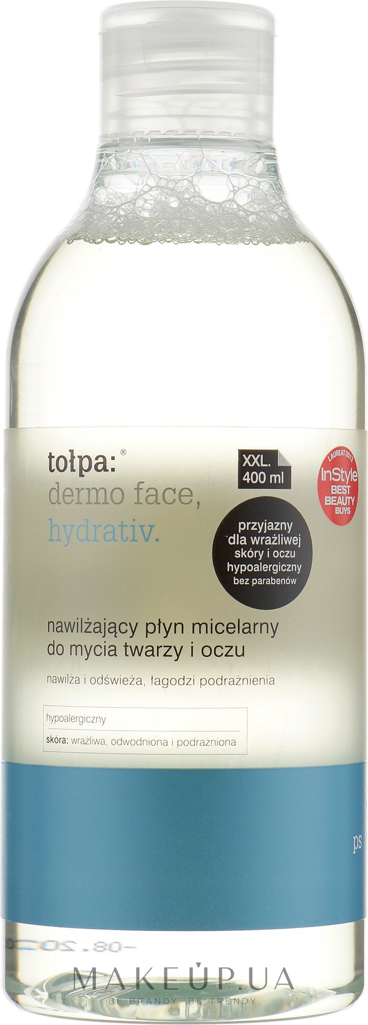 Мицеллярный лосьон для очищения кожи лица - Tolpa Dermo Face Hydrativ Face And Eye Micellar Fluid — фото 400ml