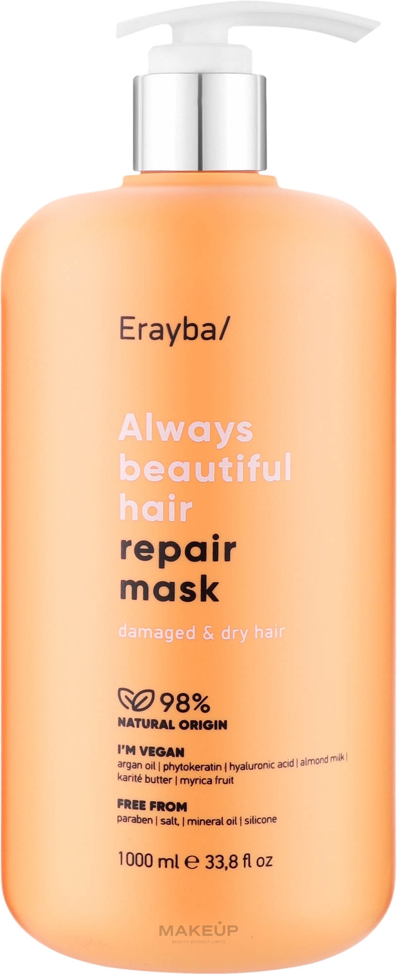 Восстанавливающая маска для поврежденных волос - Erayba ABH Repair Mask — фото 1000ml